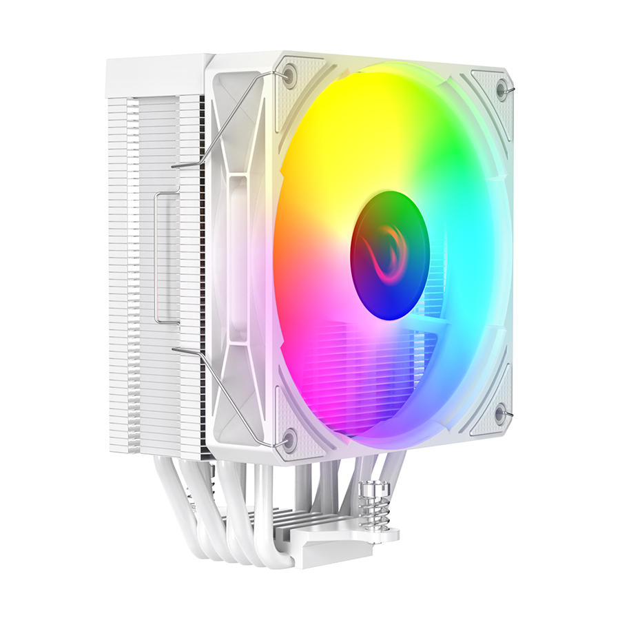 CPU hladnjak RAMPAGE OCTAGON C70 White 63CFM 12cm ARGB Temperature Display AM5/LGA1700 Compatible Air Cooled CPU Fan 41403
