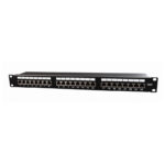 PATCH PANEL 24 PORTA cat.6, shielded, 19" 1U, GEMBIRD, NPP-C624-002, designed for 19" standard, 483x111x45 mm