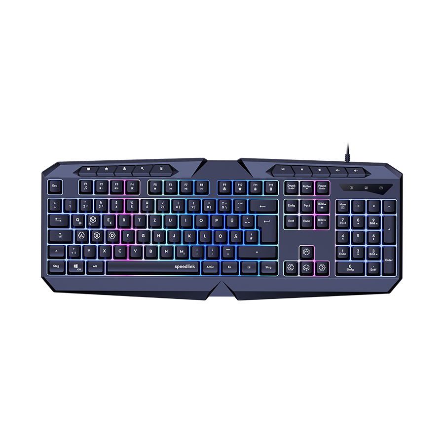 Tastatura SPEEDLINK LUDICIUM RGB Rainbow Gaming Keyboard, black – US Layout, SL-670004-BK-US