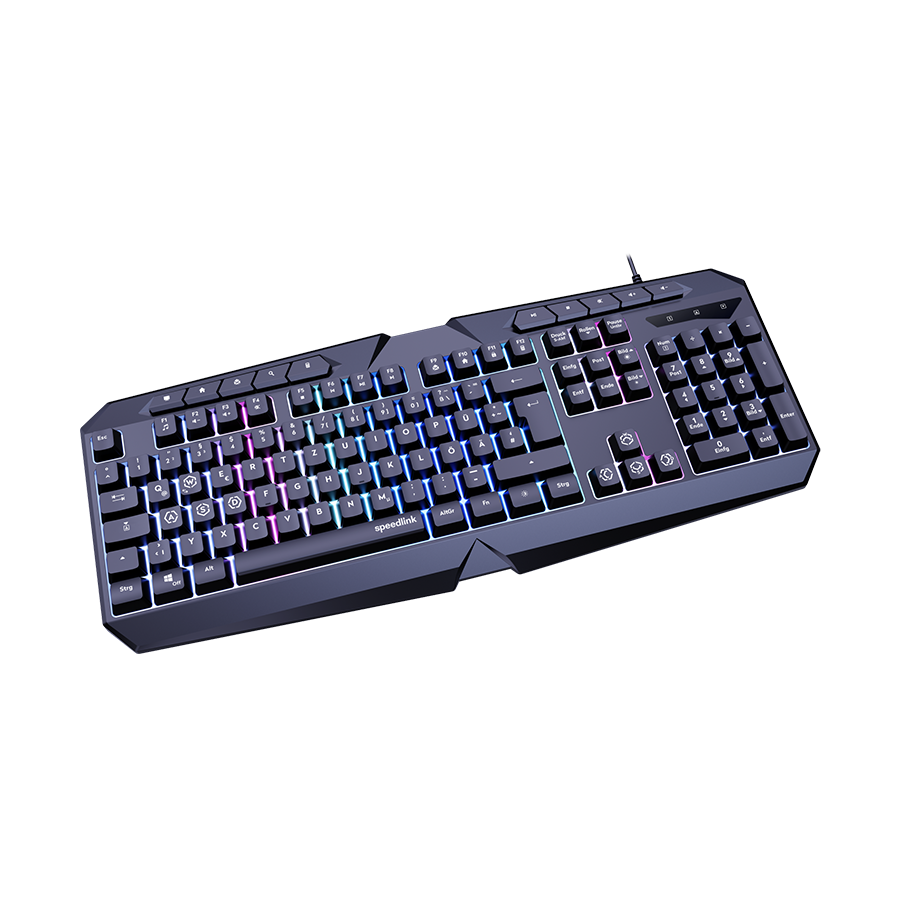 Tastatura SPEEDLINK LUDICIUM RGB Rainbow Gaming Keyboard, black – US Layout, SL-670004-BK-US