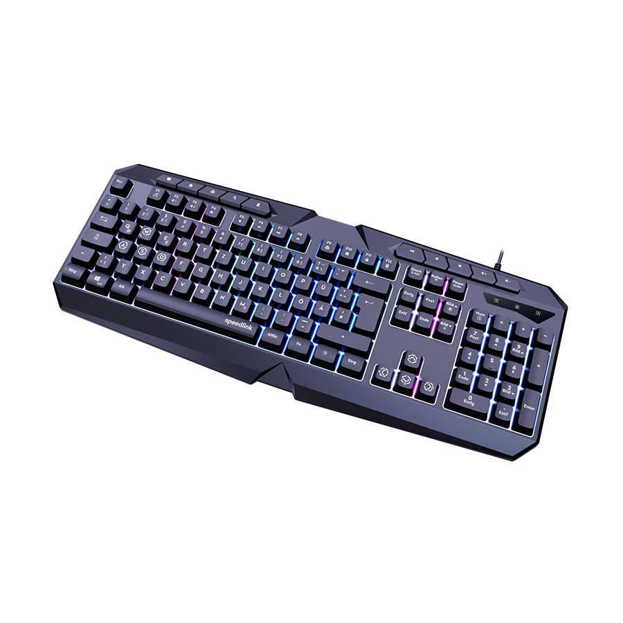Tastatura SPEEDLINK LUDICIUM RGB Rainbow Gaming Keyboard, black – US Layout, SL-670004-BK-US