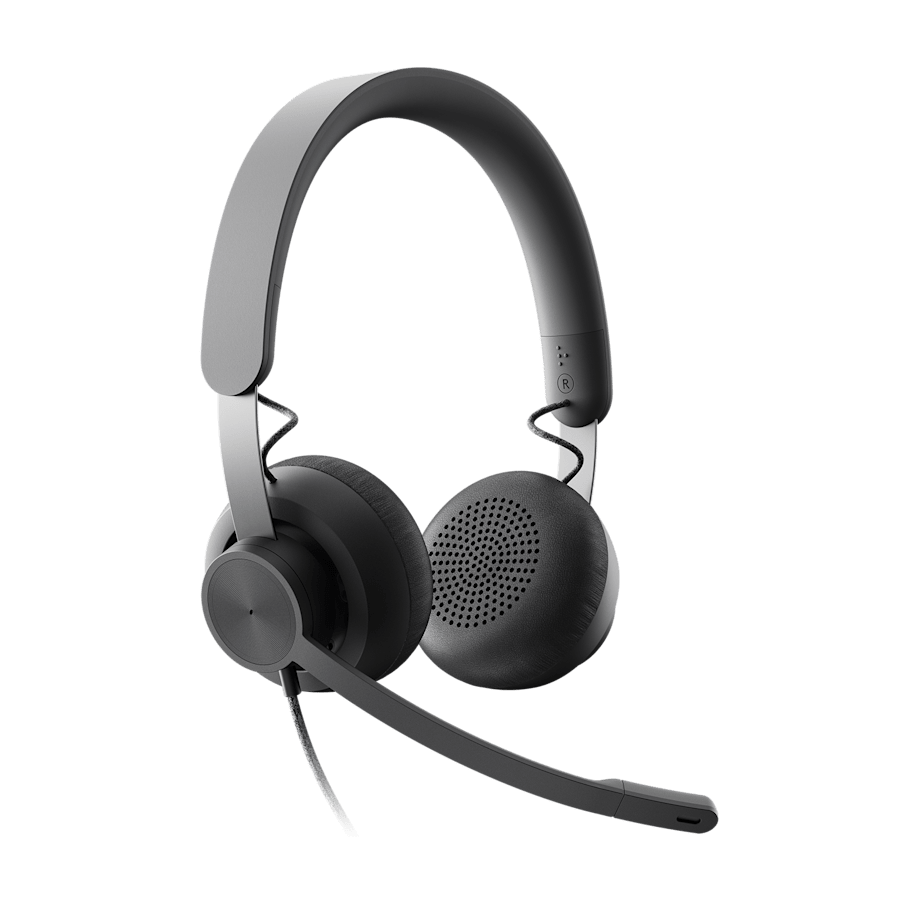 Slušalice sa mikrofonom Logitech Zone Wired MSFT Teams USB black MICROSOFT CERTIFIED, USB-C, USB-A adapter included, 981-000870