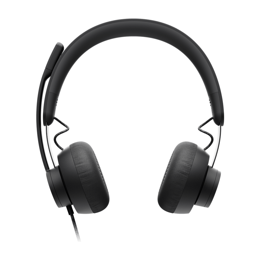 Slušalice sa mikrofonom Logitech Zone Wired MSFT Teams USB black MICROSOFT CERTIFIED, USB-C, USB-A adapter included, 981-000870