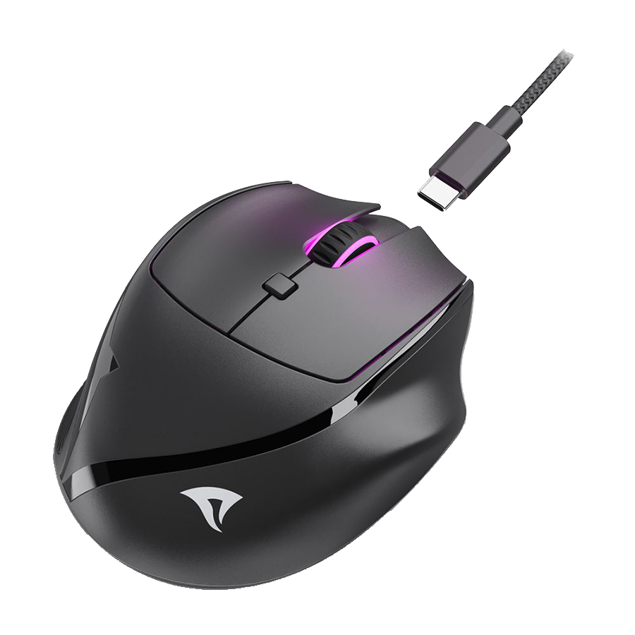 Miš SHARKOON OfficePal M25W Black, wireless/wire dual mode