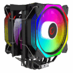 CPU hladnjak RAMPAGE OCTAGON C60 Black 57CFM 1800RPM 2x12cm ARGB AM5/LGA1700 Compatible Air Cooled CPU Fan, 38975