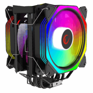 CPU hladnjak RAMPAGE OCTAGON C60 Black 57CFM 1800RPM 2x12cm ARGB AM5/LGA1700 Compatible Air Cooled CPU Fan, 38975