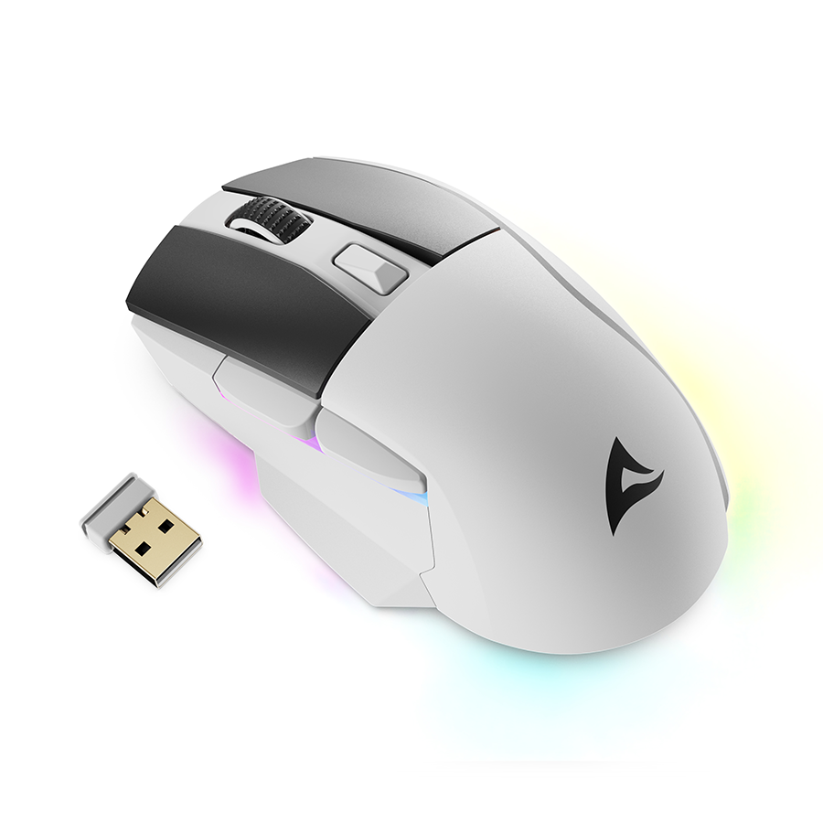 Miš SHARKOON gaming wireless/wired Skiller SGM50W White