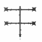 NOSAČ ZA ČETRI MONITORA GEMBIRD MA-D4-01, montaža na stol, (tilting, swivel), 13”-32”, up to 10 kg