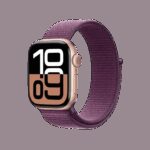 Apple Watch Series 10 GPS 46mm Rose Gold Aluminium Case+Plum SportLoop MWWV3