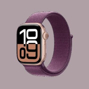 Apple Watch Series 10 GPS 46mm Rose Gold Aluminium Case+Plum SportLoop MWWV3