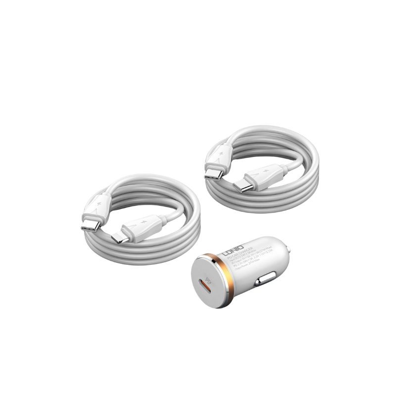 Auto punjac LDNIO C22Q 27W PD Type C + Type C kabal