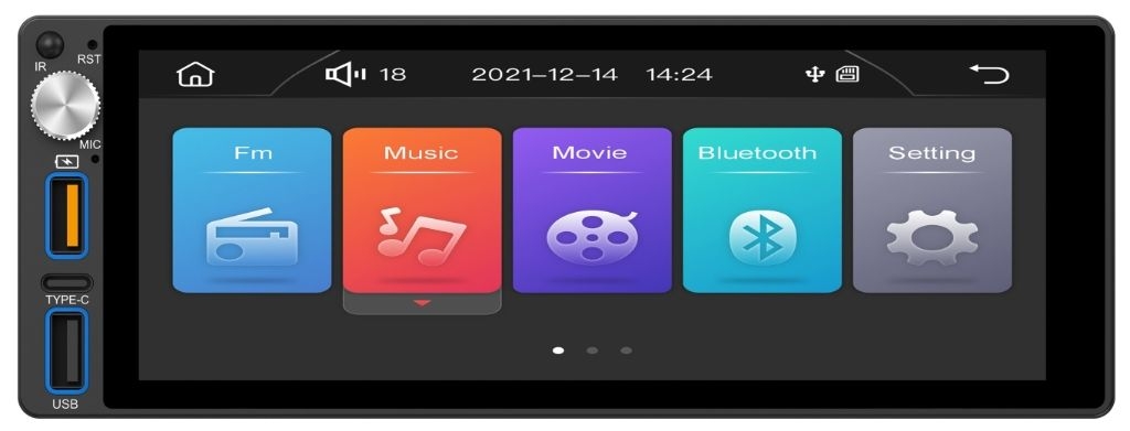 Multimedija za Auto | 6.86″ Zaslon | Apple Carplay i Android Auto | USB-C | WELL