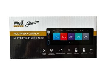 Multimedija za Auto | 6.86″ Zaslon | Apple Carplay i Android Auto | USB-C | WELL