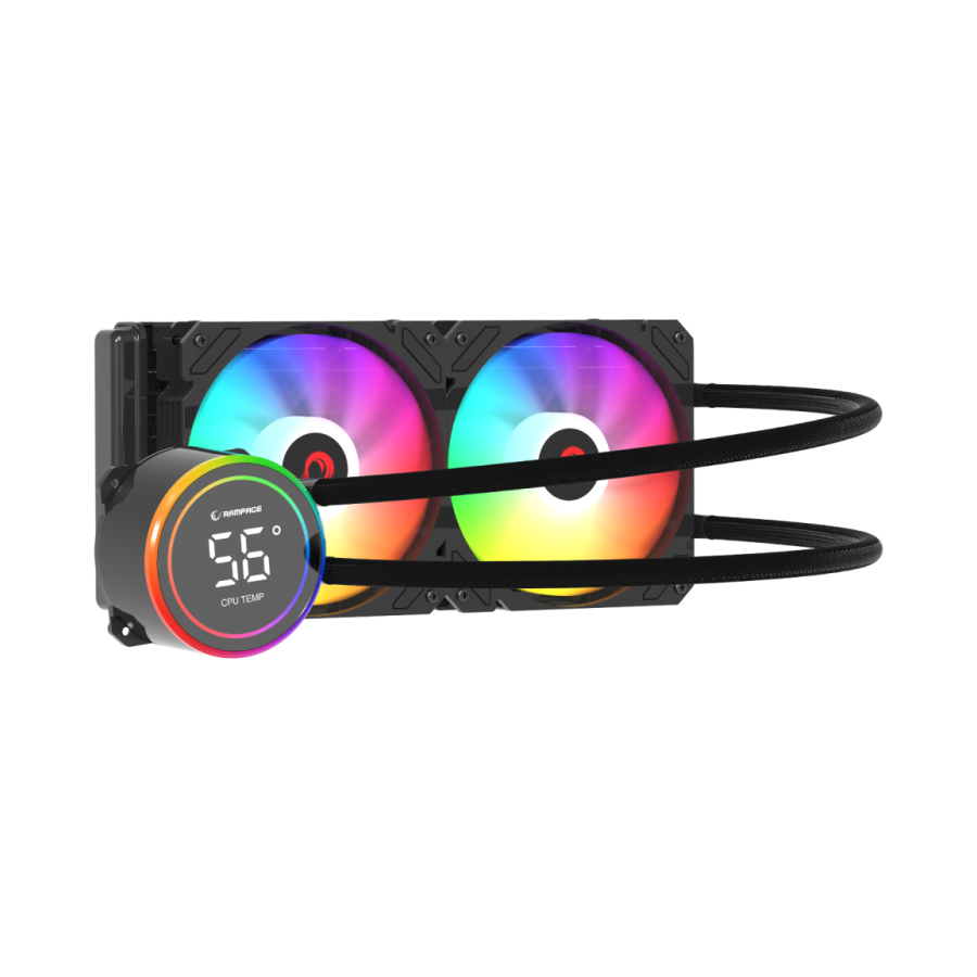CPU hladnjak AIO Liquid RAMPAGE HELIOS C15 12cm ventilator Intel/AMD ARGB 240mm, 38844