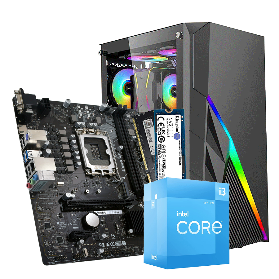 GNC PERFECT Win 11 PRO, Microsoft Office Pro Plus i3-12100 3.3GHz, H610 RAM 8GB DDR4 500GB NV2 NVM, IG-MAX 2Y