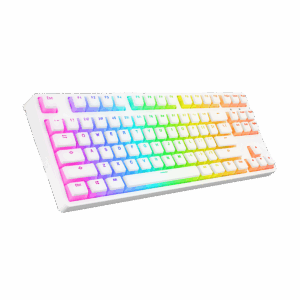 Tastatura gaming RAMPAGE KB-R136 GHOST Mechanical White Type-C red switch US Layout RGB pudding keycaps, 36816