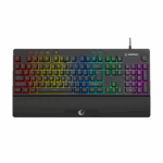 Tastatura gaming RAMPAGE KB-GX65 SIMULA USB RGB illuminated 4 Macro-key English Layout wrist-supported, 42183