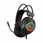 Slušalice sa mikrofonom gaming RAMPAGE RM-K19 RAGING PLUS Black USB 7.1 Version RGB Led Gaming Headset with Microphone, 32915