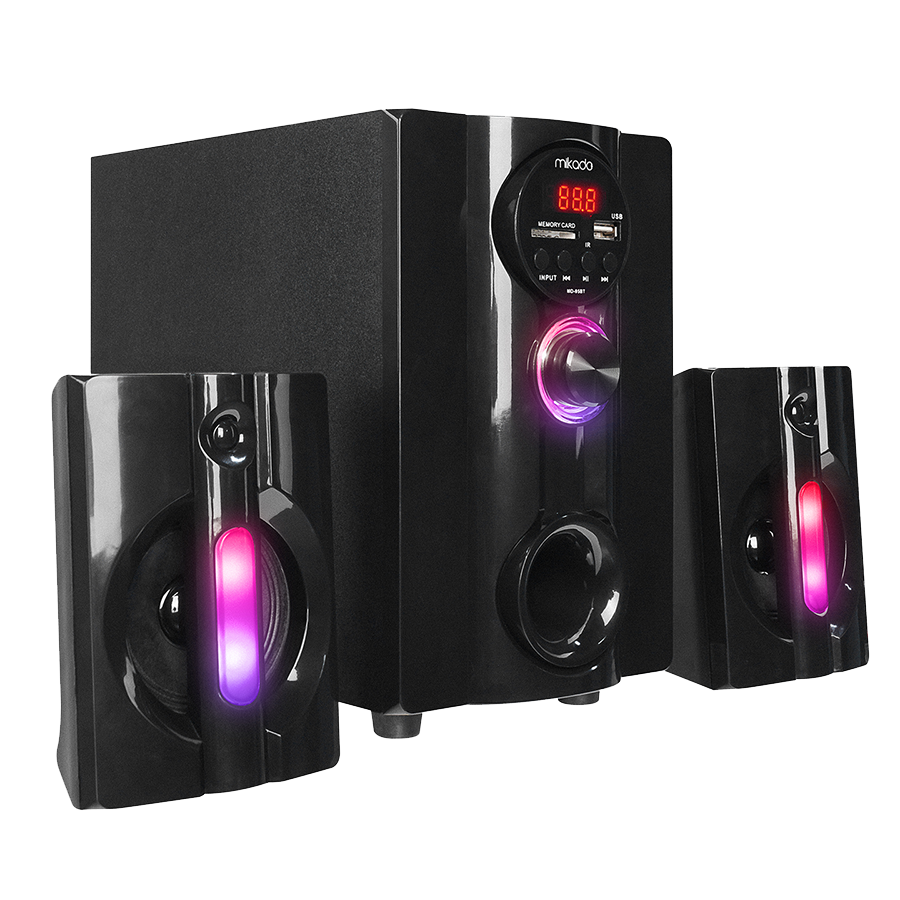 Zvučnici 2.1 gaming Mikado MD-95BT 2 1 20W Black Multimedia FM/BT/SD/USB Speaker, 39525