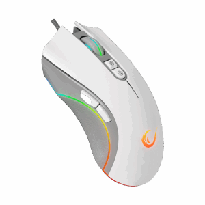 Miš gaming RAMPAGE SMX-R22 PhoenIX V2 White 7 key RGB 12800DPI, 39102