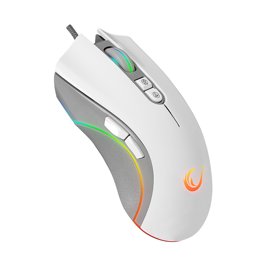 Miš gaming RAMPAGE SMX-R22 PhoenIX V2 White 7 key RGB 12800DPI, 39102