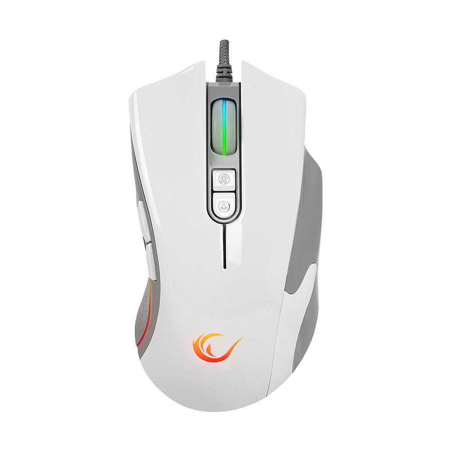 Miš gaming RAMPAGE SMX-R22 PhoenIX V2 White 7 key RGB 12800DPI, 39102