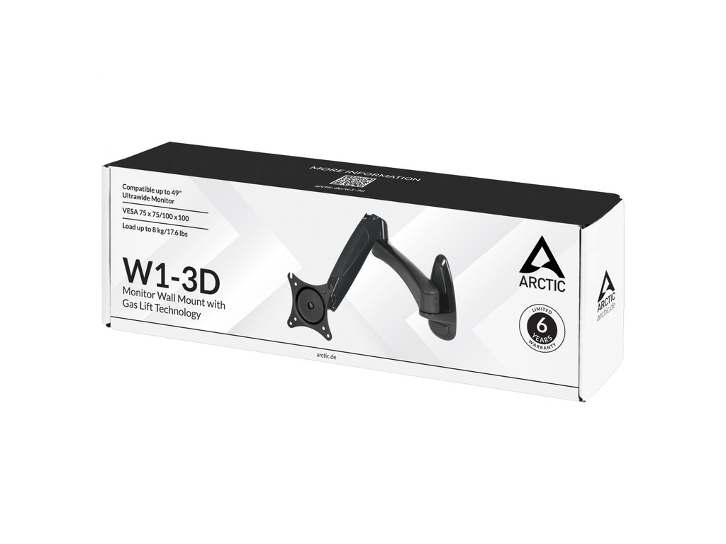 Arctic W1-3D gas springmonitor wall mount