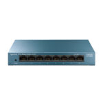 TP-Link Switch LS108G LiteWave 8-portni gigabitni stoni prekidač, 8 gigabitnih RJ45 portova, čelično kućište za stolno računalo, zidni nosač, zelena E