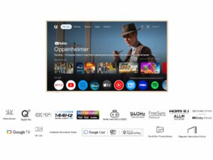 TCL 55"A300W NXTVISION 4K QLED; Google OS; 144Hz ART TV; Dolby Atmos; Ambient mode; HDMI 2.1; HDR10+