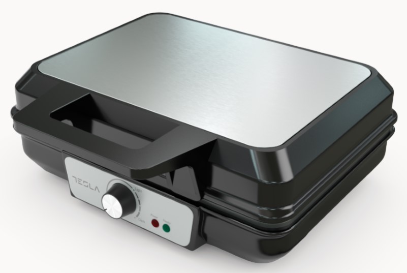 TESLA Waffle Toster WM200BXSnaga 1000 W; Hladna ručka nadodir; Ploče s neljepljivim premazom