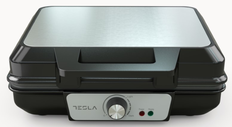 TESLA Waffle Toster WM200BXSnaga 1000 W; Hladna ručka nadodir; Ploče s neljepljivim premazom