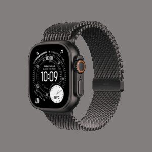 Apple Watch Ultra 3 49mm BlackTitanium Case+Black Titanium Milanese Loop MF1N4 S/M