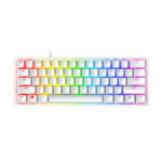 Tastatura Razer Huntsman Mini - Mercury Edition - 60% Optical Gaming Keyboard (Clicky Purple Switch) RZ03-03390300-R3M1