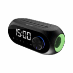 Digitalni sat sa zvučnikom i alarmom za mobitel bluetooth, Asonic AS-W6 1200MAH 5W Black, 40522
