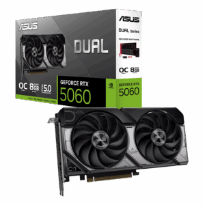 ASUS VGA DUAL-RTX5060-O8G 8GB GDDR7 OC, 128-bit, 3x DP, 1x HDMI
