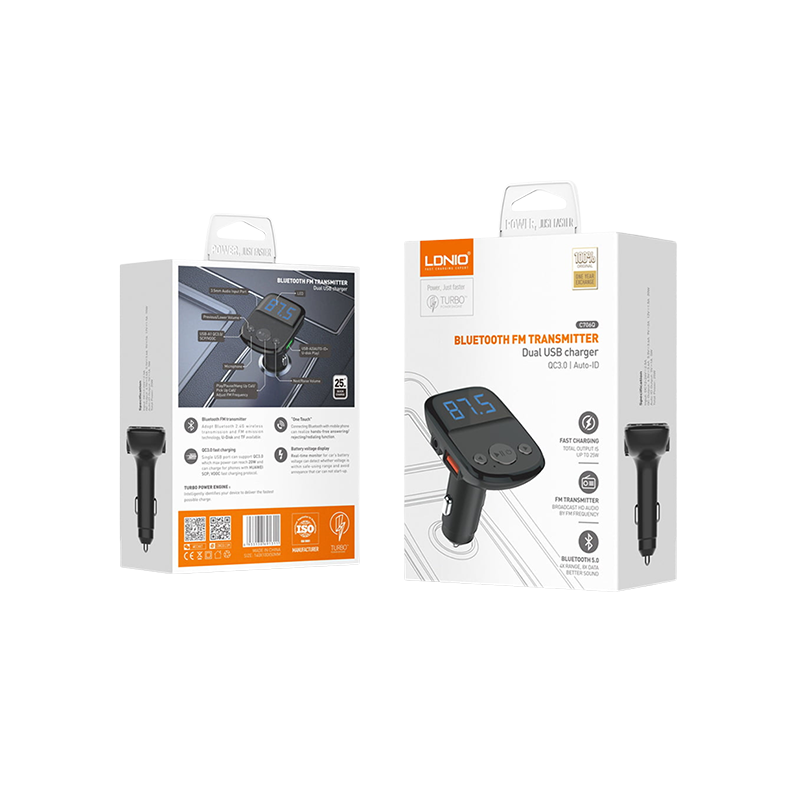 FM Bluetooth transmiter LDNIO C706Q 3.6A 25W + Type C