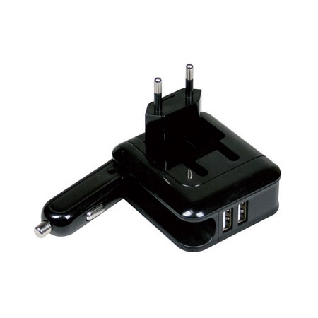 MEDIACOM Punjač Dual + auto punjač – M-USBCHCC2