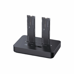 Postolje za dva M.2 SATA & NVME SSD drive docking station, black GEMBIRD, Type-C, DD2-U3M2