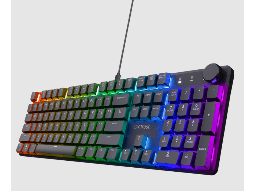 Trust GXT866 Torix mehaničkatastatura, US layout, žičana,USB 2.0, RGB, crna