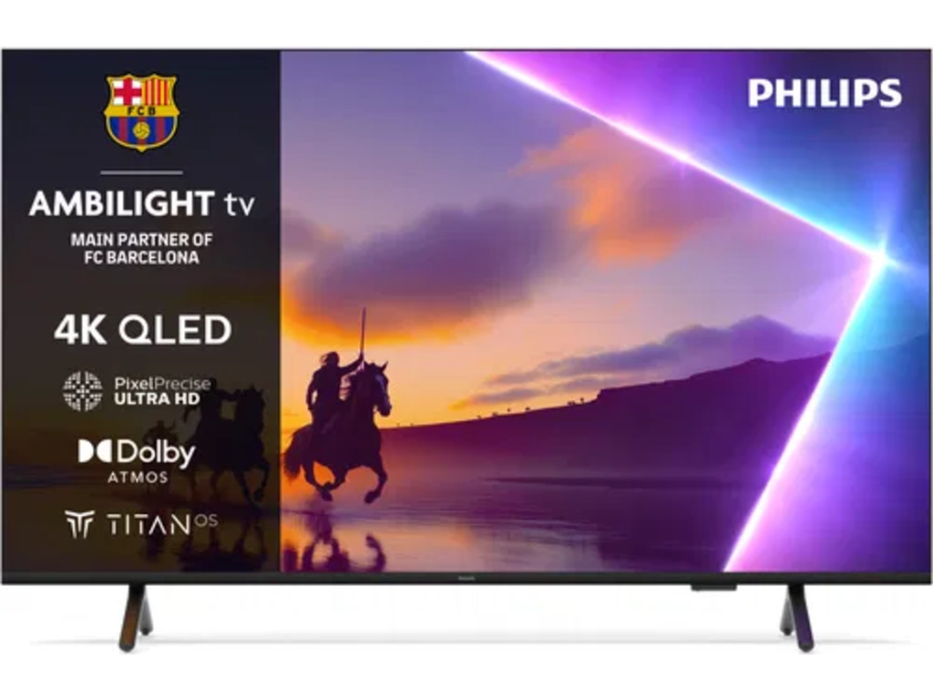 Philips 55”PUS8510 4K QledTitan OS; AMBILIGHT TV;Pixel Precise Ultra HD; Dolby Atmos