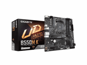 Gigabyte MB [B550M K]; AM4; 4xDDR4 up to 128GB/4733MHz; 2xM.2; 4xSATA; 8xusB; DP; HDMI; PS2; mATX