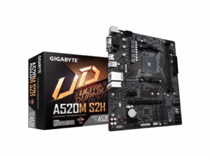 Gigabyte MB A520M S2H; AM4; 2xDDR4 up to 5100MHz/64GB; M.2