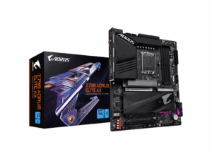 Gigabyte MB [Z790 AORUS ELITE AX G11]; LGA1700; 4xDDR5 up to 128GB/7600MHz; 4xM.2; 6xSATA; 10xUSB; HDMI