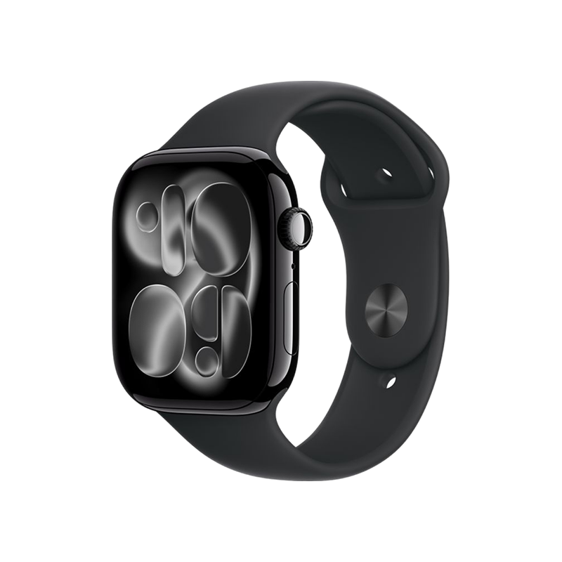 Apple Watch Series 11 GPS 46mm Jet Black Aluminium Case With Black Sport Band MEUW4 M/L