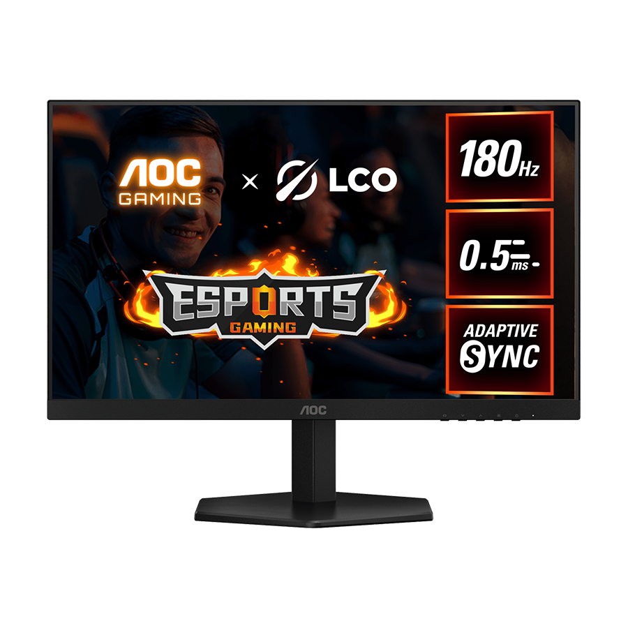 MONITOR AOC LED 24G42E 23.8″ Fast IPS Gaming 180Hz 1920×1080 (FHD) Adaptive Sync 0.5ms 300 cd/m2 1000:1 HDMI 2.0, DisplayPort 1.4, Tilt VESA