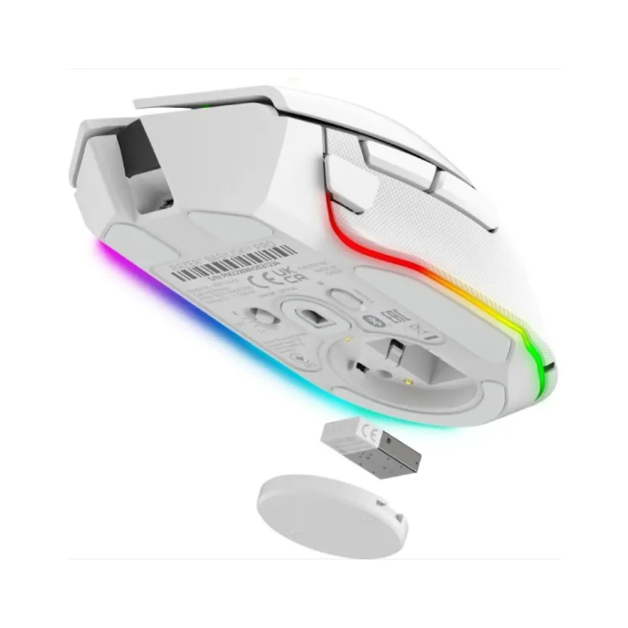 Miš Razer Basilisk V3 Pro – Ergonomic Wireless Gaming Mouse – White Edition – EU Packaging, RZ01-04620200-R3G1