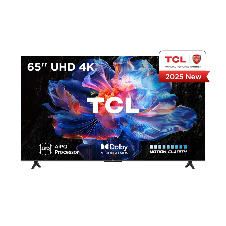 TCL 65″V6C 4K TV Google OS HDR10 HVA Panel Motion Clarity Dolby Audio; AiPQ Processor; 65V6C