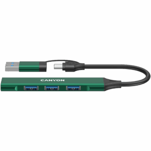 CANYON hub DS-02 4in1 USB-A/C Green