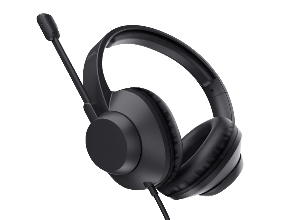 Trust Ayda MAX USB slušalice,over-head, žičane, USB-C,USB-A, stereo, crne