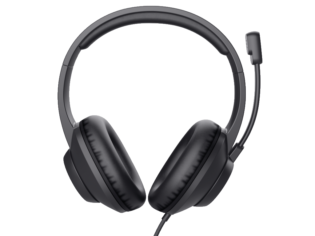 Trust Ayda MAX USB slušalice,over-head, žičane, USB-C,USB-A, stereo, crne